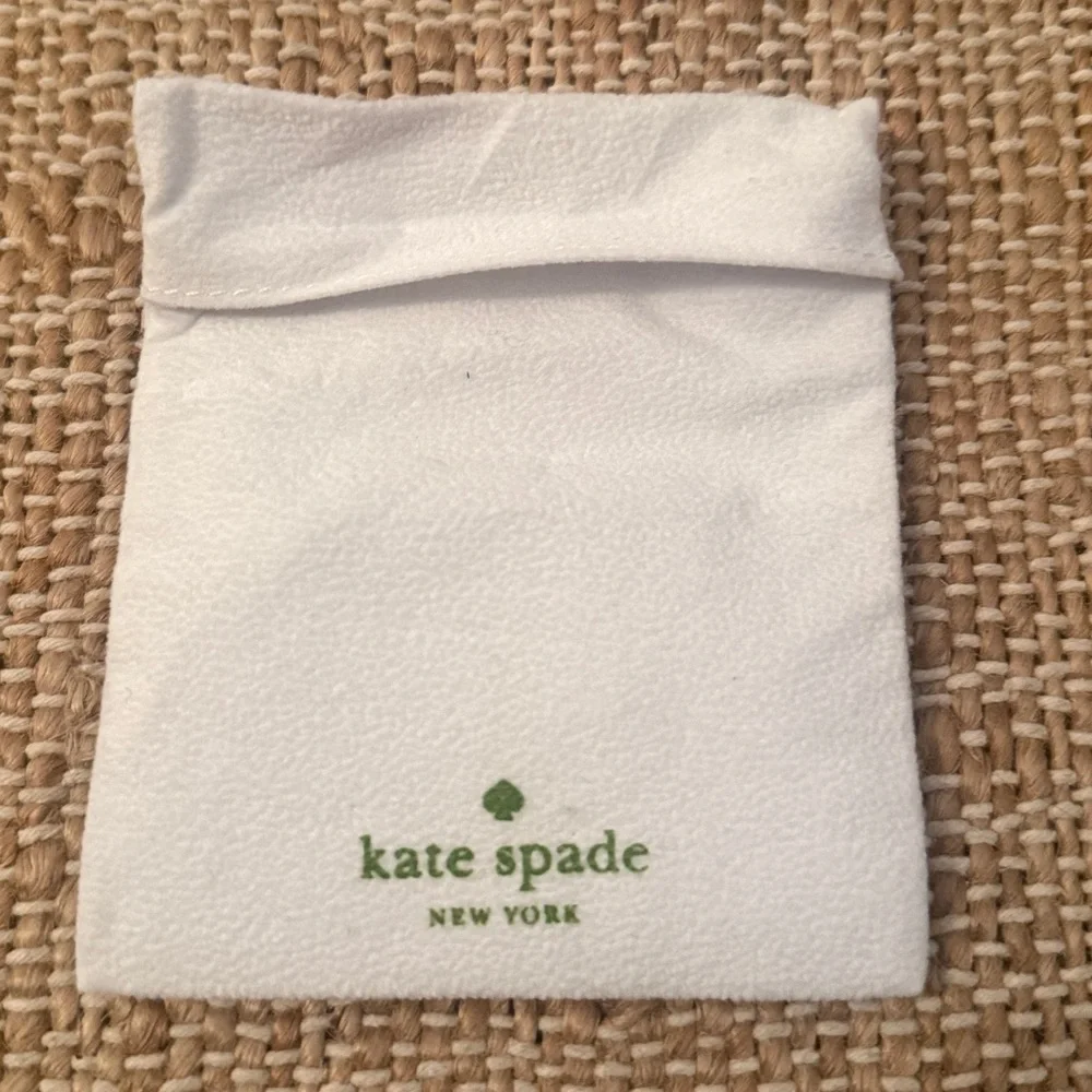 NEW Kate Spade Crystal Look Stud Back Earrings 3-STONE Cluster 14K Gold Filled